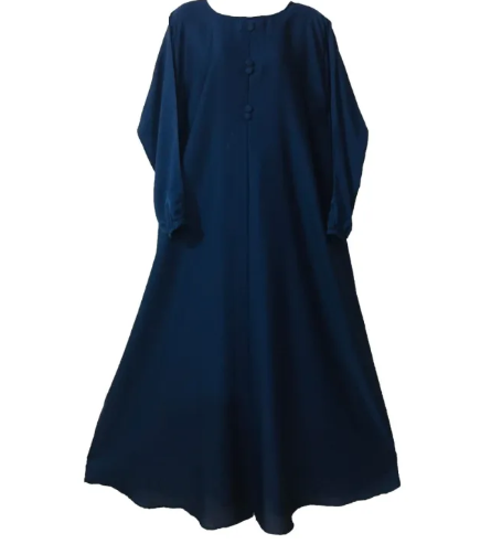 Abaya Fancy Nida Abaya (Button) - Elegant Abaya for Girls, Stylish Dress for Girls