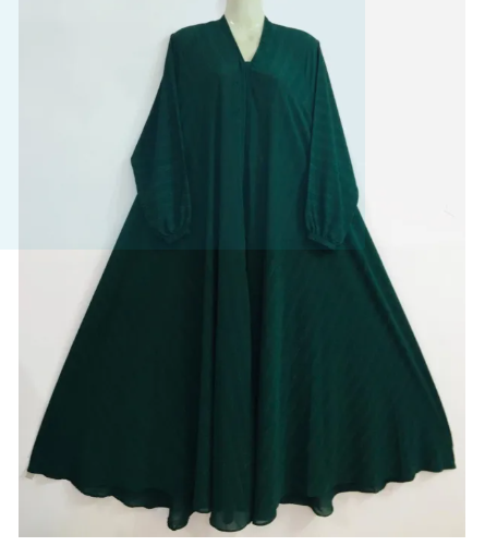 Abaya Front Open Crinkle Georgette Abaya Maxi Style