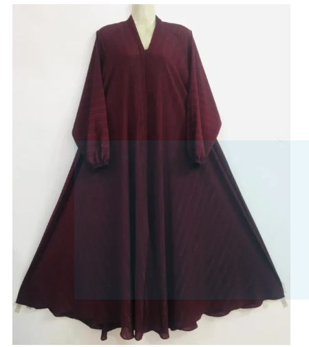 Abaya Front Open Crinkle Georgette Abaya Maxi Style