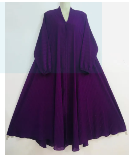 Abaya Front Open Crinkle Georgette Abaya Maxi Style