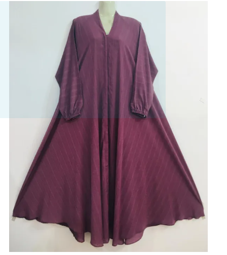 Abaya Front Open Crinkle Georgette Abaya Maxi Style