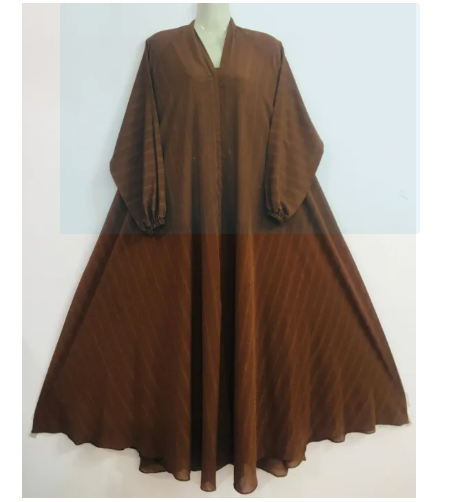 Abaya Front Open Crinkle Georgette Abaya Maxi Style