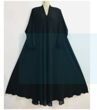 Abaya Front Open Crinkle Georgette Abaya Maxi Style