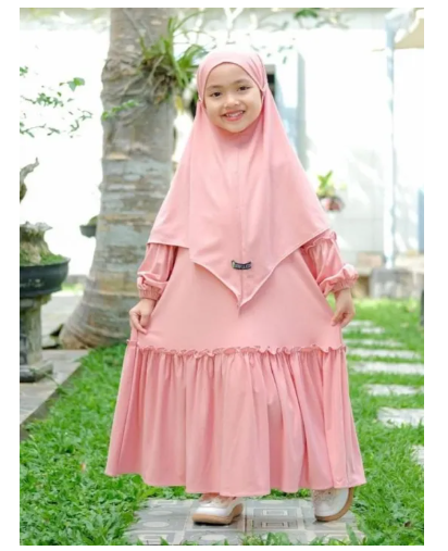 Trending Muslim wear Baby Girl Abaya with Scarf