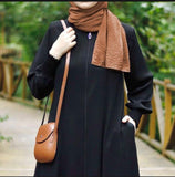 zipper Abaya forant opan fabric Georgette styles dezain 1pocket made in Pakistan Muslim abaya