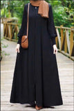 zipper Abaya forant opan fabric Georgette styles dezain 1pocket made in Pakistan Muslim abaya
